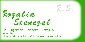 rozalia stenczel business card