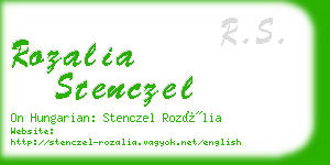 rozalia stenczel business card